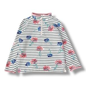 Joules | “Fairdale” Floral Quarter-Zip Pullover (9-10 yrs)